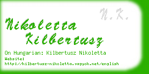 nikoletta kilbertusz business card